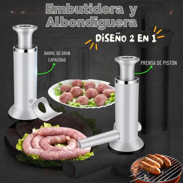 Embutidora 2 en 1, Chorizos y albondiguera 🌭🍲