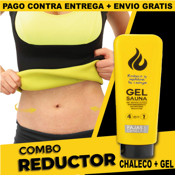 CHALECO TERMICO + GEL SAUNA 4 EN 1