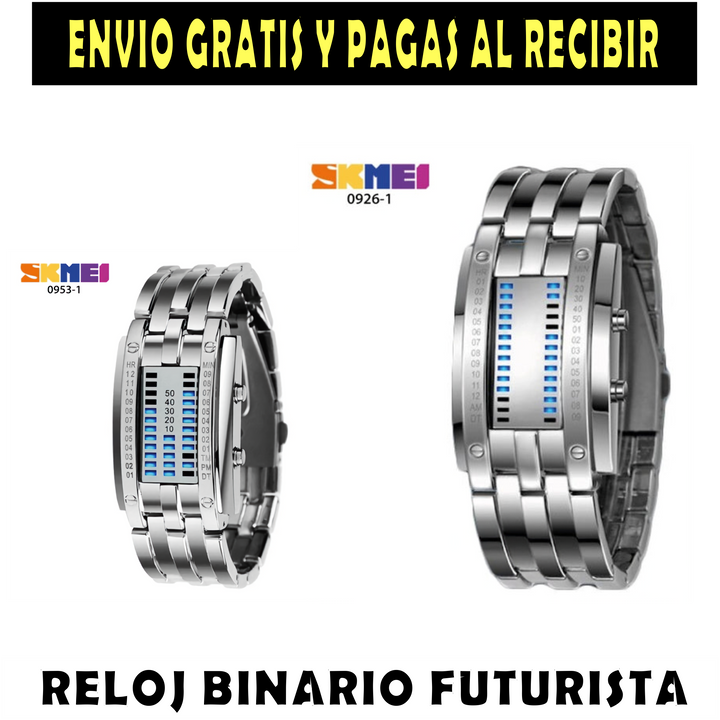 RELOJ BINARIO FUTURISTA DE LUJO - RESISTENTE AL AGUA☔⌚