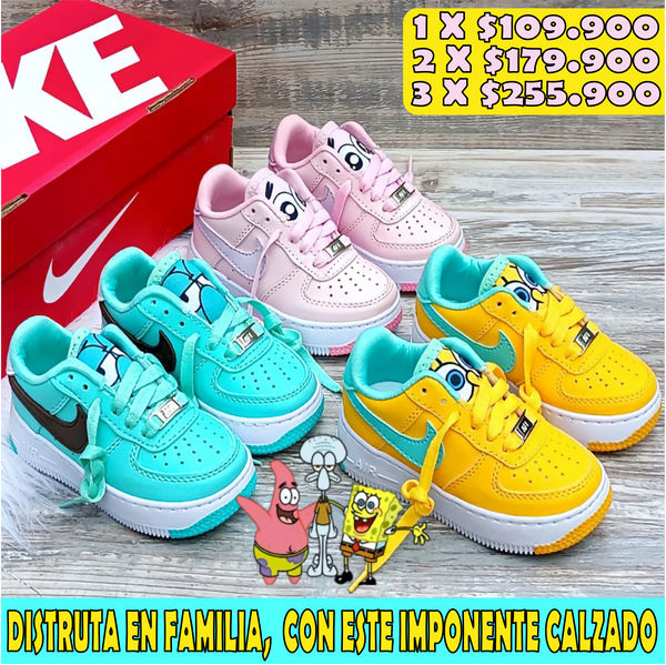 TENIS BOB ESPONJA PARA TODA LA FAMILIA 👨‍👩‍👧‍👦 👟