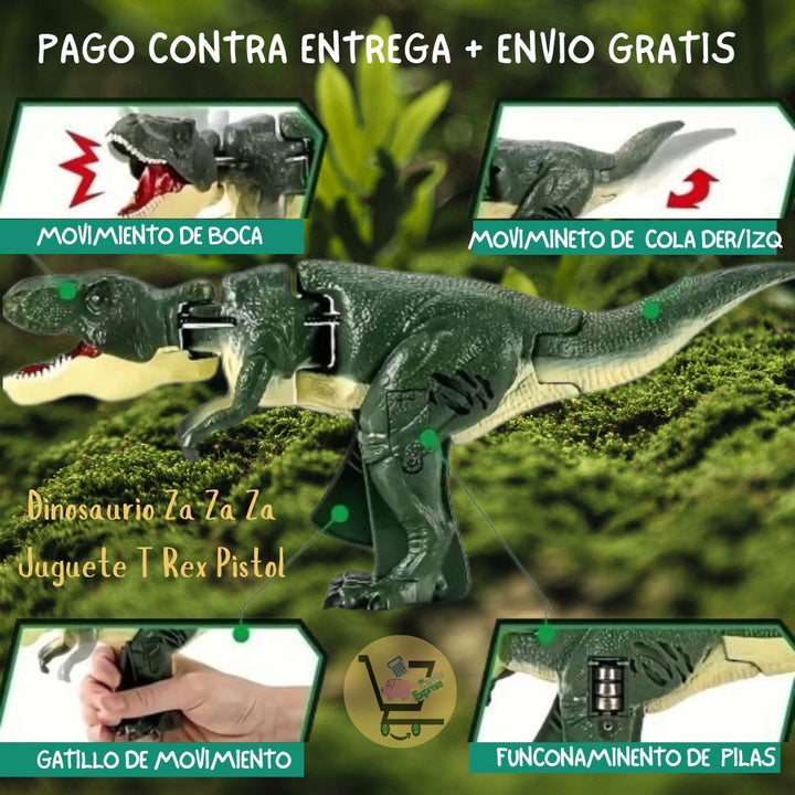 Dinosaurio Za Za Za Juguete T Rex Pistol 🐱‍🐉🦕🐲🍁🌿