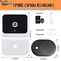 TIMBRE CON CAMARA DE VIDEO RECARGABLE 📸🔈