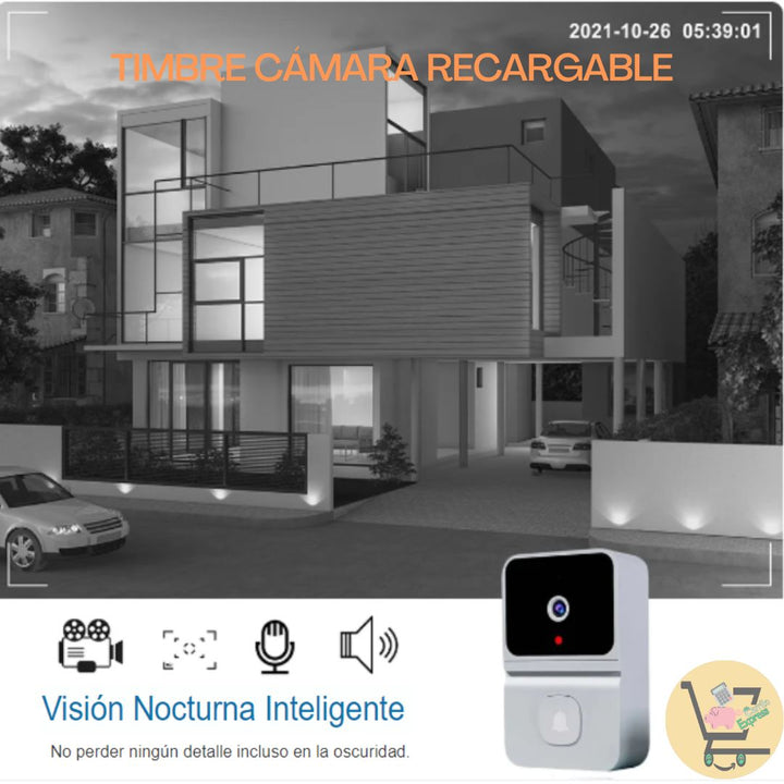 TIMBRE CON CAMARA DE VIDEO RECARGABLE 📸🔈