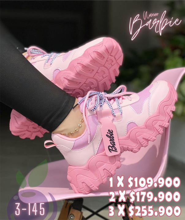 TENIS BARBIE TRACTOR COLORES FASHIONISTAS👟