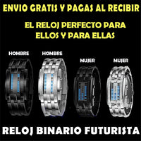 RELOJ BINARIO FUTURISTA DE LUJO - RESISTENTE AL AGUA☔⌚