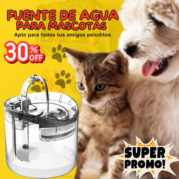 Fuente de agua para gatos y perros