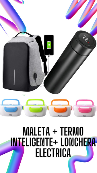 COMBO MALETA + TERMO INTELIGENTE + LONCHERA