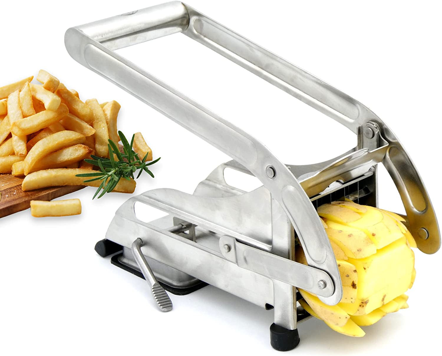 Cortador de papas fritas manual de acero inoxidable cortador de papas fritas  de francés cortador de patatas de acero inoxidable para cortadora de patatas  fritas