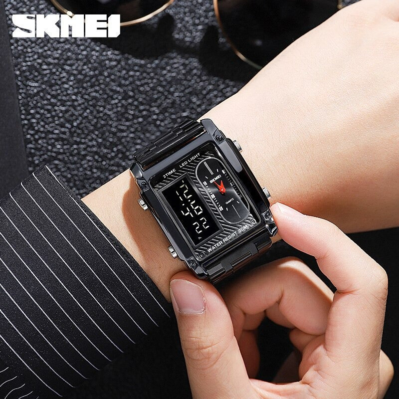 RELOJ SKMEI 1868 DUAL TIME NEGRO Carrito Express